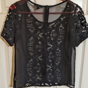 American eagle outfitters sheer blouse